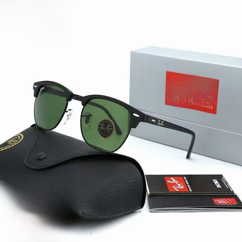 Classic Glass Lens Oval Frame Sunglasses