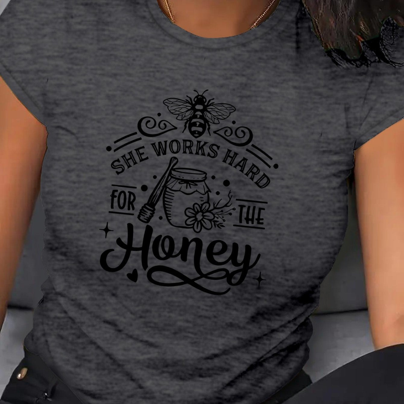 Ladies Cotton Short Sleeve Print Sweatshirts