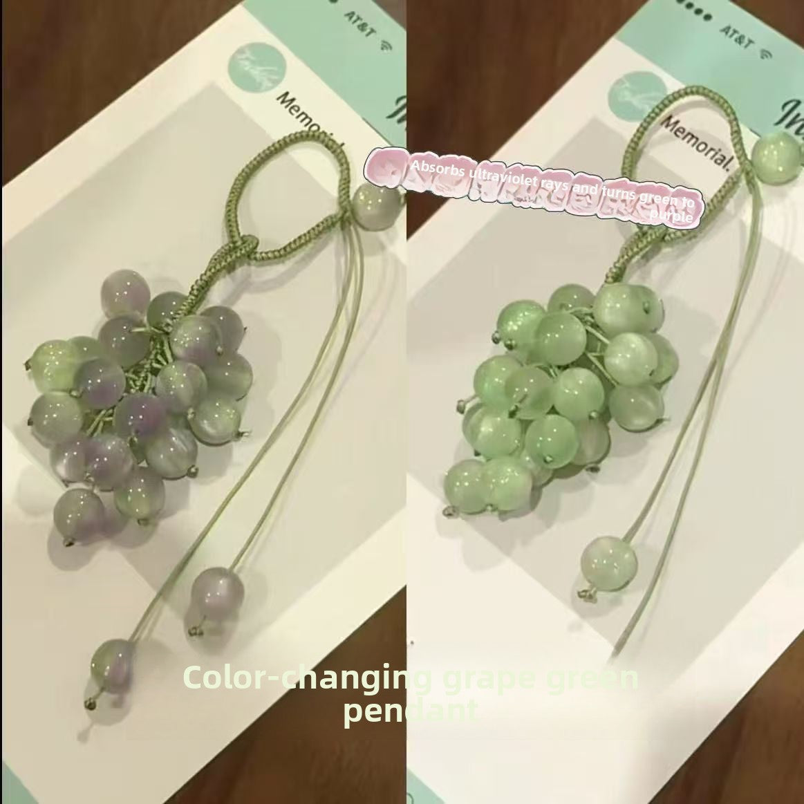 Color-changing grape pendants