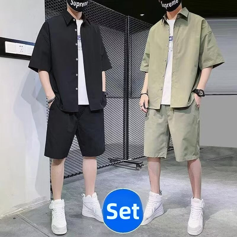 Shirt, men's shorts, short sleeves