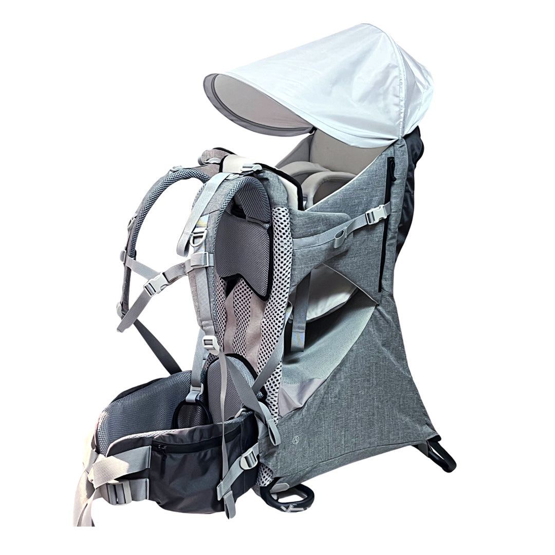 Back-style baby carrier hiking basket